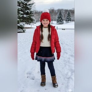 Abercrombie Kids Navy and Pink Striped Skirt